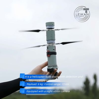Rayon d'action de 15 km  Charge utile de 6 KG  Drone à lancer IA Pliable Léger